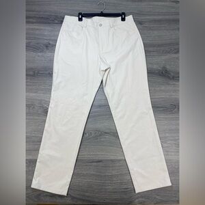 G/Fore Pants Men 36x30 Tour 5 Pocket 4 Way Stretch Golf Cream Beige Straight Leg